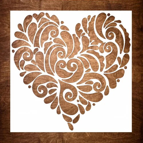 Miniatura 11 de DLY LIFESTYLE 2 plantillas de mandala para pintar en madera, lienzo, papel, tela, paredes y muebles, plantilla de flores, 6 x 6 pulgadas, plantillas