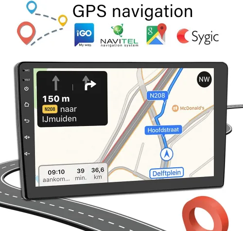 Miniatura 5 de Android 12 estéreo para Ford Mustang (2010-2014) Manual AC, pantalla IPS de 10 pulgadas 2G+32G Carplay inalámbrico incorporado/Android Auto Cámara