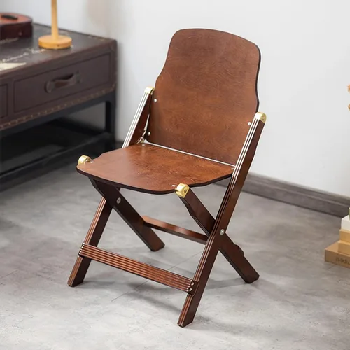 Miniatura 2 de Silla de comedor plegable de mediados de siglo, sillas plegables de madera maciza, silla de gravedad cero para patio, porche, fiesta, evento (negro)