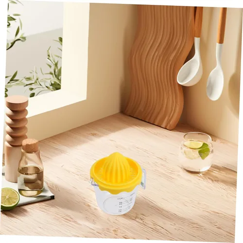 Miniatura 4 de VANZACK Mini exprimidor de limón portátil, exprimidor manual con mango y taza medidora para frutas cítricas, fácil de usar y extractor ligero