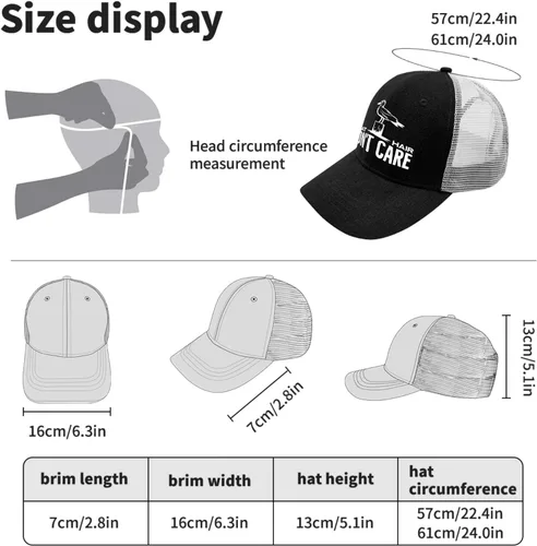 Miniatura 4 de devor Cap Boat Hair Don't Care Baseball Cap for Men Graphic Denim Dad Hat Adjustable