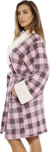 Miniatura 2 de Just Love - Bata afelpada con ribete aborregado para mujer