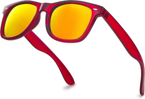 Retro Rewind lentes de sol con montura translúcida, coloridos, tipo neón, de los años 80, espejados, para hombres y mujeres