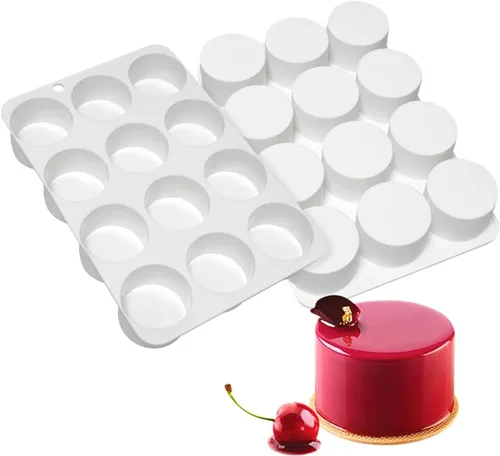 Molde de silicona cilíndrica para jabón, moldes redondos de silicona para hacer jabón hecho a mano, barras de loción, chocolate, molde para pasteles