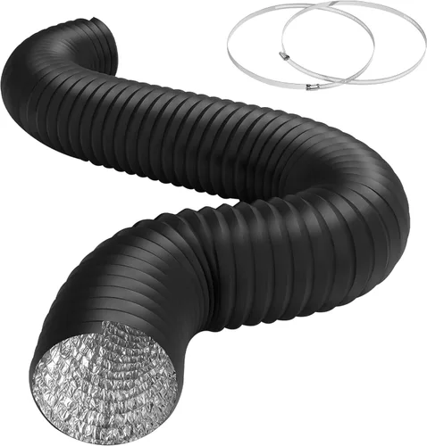 Miniatura 19 de iPower Manguera de ventilación flexible de conducto de aluminio de 3 pulgadas y 8 pies con protección de 4 capas para secadora para calefacción