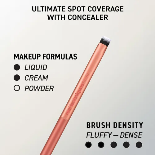 Miniatura 4 de Real Techniques Juego de 4 brochas de maquillaje para base facial, para corrector, base, contorno y polvo de fijación, brochas de maquillaje