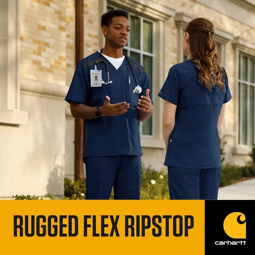 Miniatura 5 de Carhartt Rugged Flex Ripstop Scrubs para pantalones de trabajo de pierna recta con cargo para hombres