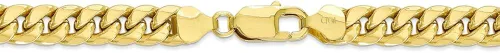 Miniatura 4 de Collar de cadena cubana Miami de oro amarillo sólido de 10 quilates con cierre de mosquetón seguro Oro