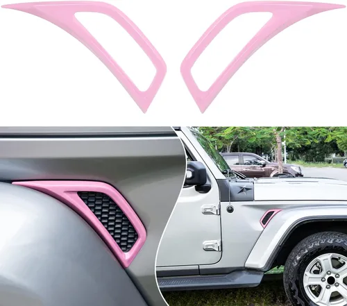 Miniatura 11 de Bonbo 2 unidades de accesorios exteriores para molduras de rueda, molduras de salida de aire acondicionado lateral para Jeep Wrangler JL JLU Sports