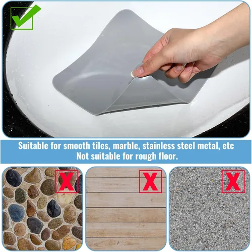 Miniatura 5 de Yinkin 6 Tapas de Drenaje para Mantener Alejados a los Insectos, Tapones de Silicona para Piso de Ducha y Bañera, Tapetes Antiolor de Alcantarilla