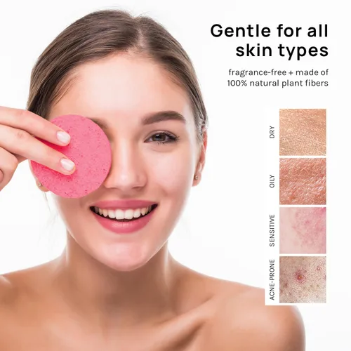 Miniatura 3 de AOA Studio 50 esponjas faciales comprimidas, esponjas cosméticas 100% naturales para limpieza facial, mascarilla exfoliante, quitar para maquillaje