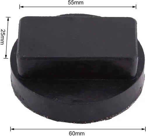 Miniatura 6 de Cojines de goma negros de Jack del coche, soporte que eleva el punto del umbral del cojín del adaptador de la herramienta que lleva el adaptador