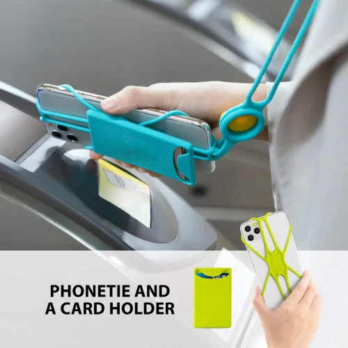 Miniatura 3 de Cordón para llevar teléfono celular + soporte de cuello 2 y protector de teléfono 2 Cordón con tarjeta - Maru Penguin