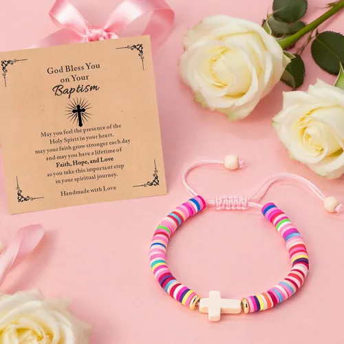 Miniatura 61 de Regalos navideños para niños, niñas adolescentes, mujeres, linda pulsera de cruz para niñas, regalos de Navidad cristianos para mujeres, ideas
