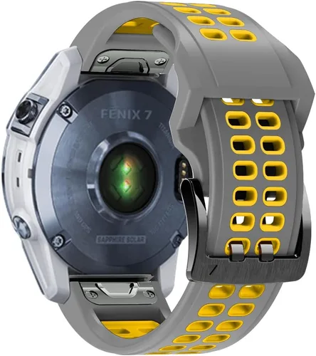 Miniatura 10 de REYDA Correa de silicona compatible con Garmin Fenix 8 Pro/8/E 1.850 in, 0.866 in, correa de reloj de ajuste rápido, suave, flexible, correa de Azul