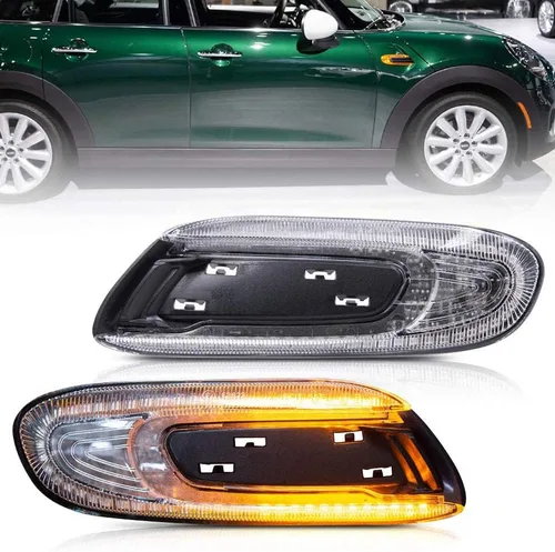Lente transparente ámbar dinámico Led Side Fender Marker Light para Mini Cooper F55 F56 F57 Led Señal de giro Sidemarker Lámparas OEM # 7298348