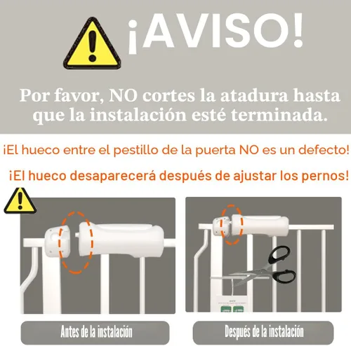 Miniatura 8 de Fairy Baby Puerta de bebé extra ancha para puertas, puertas de seguridad de cierre automático para dormitorio, se adapta a 57.5 pulgadas a 62