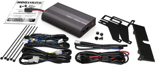 Miniatura 7 de Hogtunes REV 450U KIT-AA con amplificador de 4 canales RMS de 200 vatios, altavoces delanteros de 5.25 pulgadas y traseros de 5.25 pulgadas