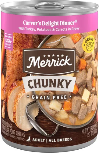 Miniatura 14 de Merrick - Comida húmeda para perros (12 unidades), Sin frijoles gruesos., Pappy's Pot - Cena para asar