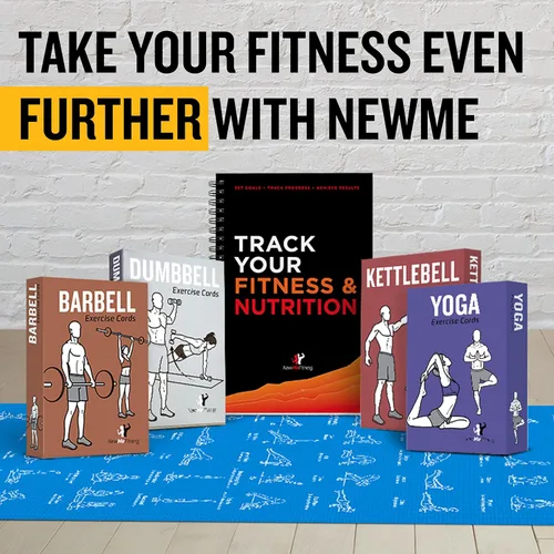 Miniatura 9 de NewMe Fitness Tarjetas de entrenamiento de peso corporal, baraja de instrucciones de fitness para mujeres y hombres, guía de fitness