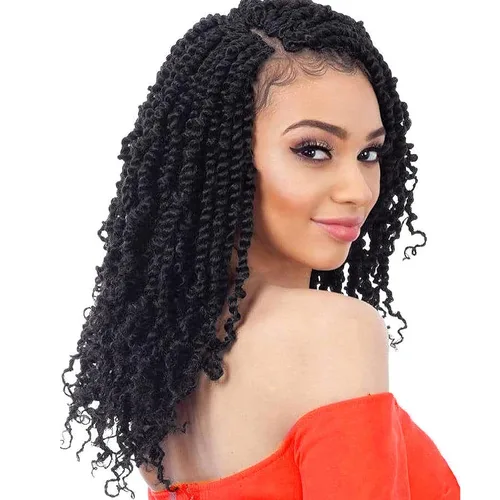 Beyond Beauty Pelo de ganchillo – 90 hebras, rizos de resorte esponjosos de 8 pulgadas, trenzas de torsión bomba para mujeres negras (#1)
