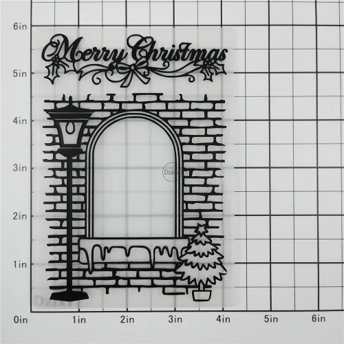 Miniatura 2 de DzIxY Carpetas de plástico de pared de Navidad para hacer tarjetas, suministros de papel de bricolaje 3D, plantillas de álbumes de recortes, álbum