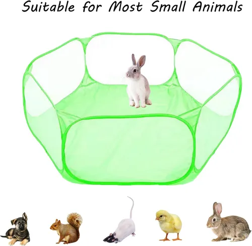 Miniatura 3 de Corralito para animales pequeños, tienda de campaña interactiva emergente portátil para mascotas, valla interior y exterior para conejos, conejillos