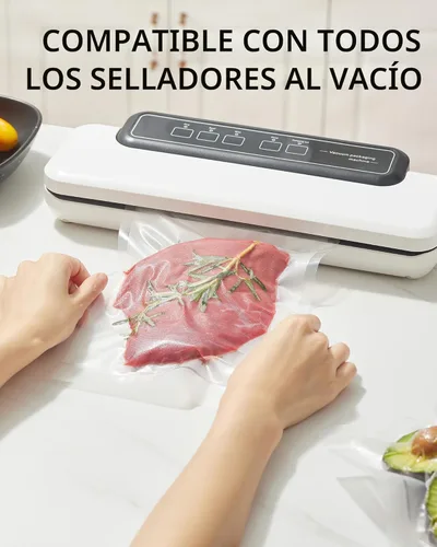 Miniatura 7 de Bolsas selladoras al vacío [2025 Actualizadas] Syntus de 11" x 150' para alimentos con cortador, rollo de bolsas selladoras al vacío con soporte