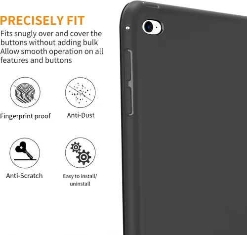 Miniatura 7 de Carcasa para iPad Mini 4, DTTO, antirraspones, ultradelgado, liviano, con autoencendido y autoapagado, cubierta con soporte de triple doblado