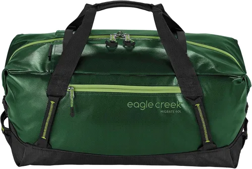 Miniatura 3 de Eagle Creek Migrate - Bolsa de viaje 100% reciclada, apertura de boca ancha y correas de mochila para guardar, Bosque, 60 L