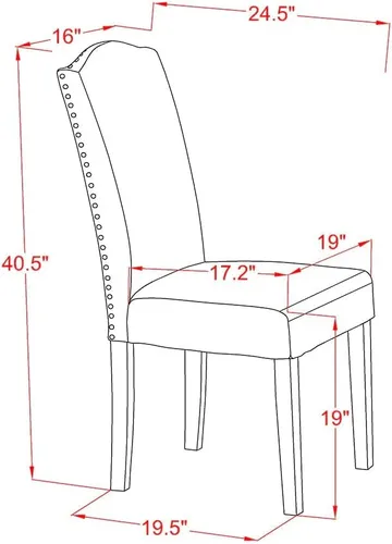 Miniatura 14 de East West Furniture DLEN3-BLK-69 - Juego de muebles de comedor de 3 piezas que contiene una mesa de comedor redonda con gotas y 2 sillas tapizadas
