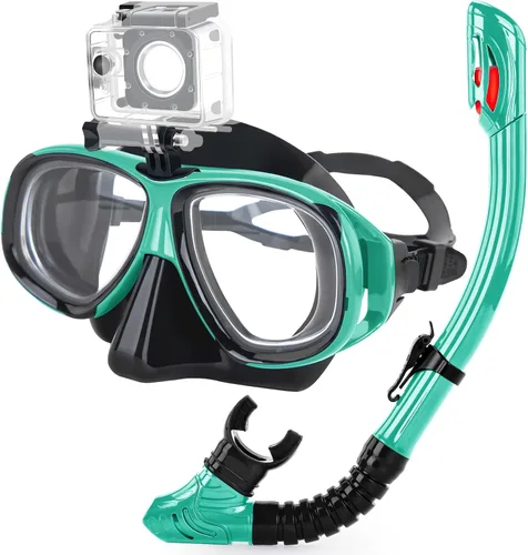 Miniatura 9 de Snorkeling Gear for Adults Youth, Nearsighted Anti-Fog Diving Mask & Silicone Dry Snorkel for Scuba Diving Spearfishing Freediving