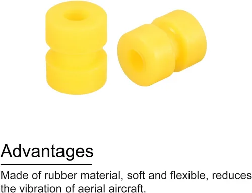 Miniatura 4 de MECCANIXITY Bolas de goma antivibración RC para control remoto F4 F7 controlador de vuelo M2x5.0.236 in bolas de absorción de impactos (amarillo)