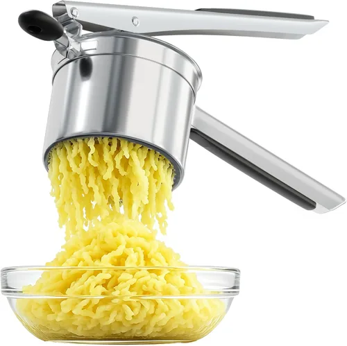 Ricer grande de 15 onzas para puré de papas, disco fijo de acero inoxidable para puré de papas, fácil de limpiar y apto para lavavajillas, adecuado