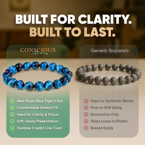 Miniatura 27 de Conscious Items Pulseras espirituales para mujeres y hombres, pulsera de cristal curativo con piedras naturales para meditación, alineación