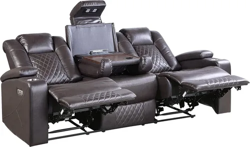 Miniatura 5 de Lexicon Juego de sofá reclinable eléctrico, juego de sofá reclinable eléctrico de 2 piezas, sofá reclinable y sofá biplaza reclinable para sala