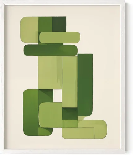 Miniatura 89 de HAUS AND HUES Arte abstracto moderno para pared, arte de sala de estar azul y verde, obra de arte moderna para paredes, imagen minimalista para sala