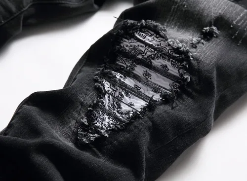 Miniatura 4 de OIIIO Jeans elásticos rasgados de ajuste regular para hombre