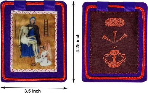 Miniatura 2 de Escapularios católicos, Escapulario púrpura de bendición y protección, Escapulario de Marie Julie Jahenny, Escapularios Católicos, Escapularios