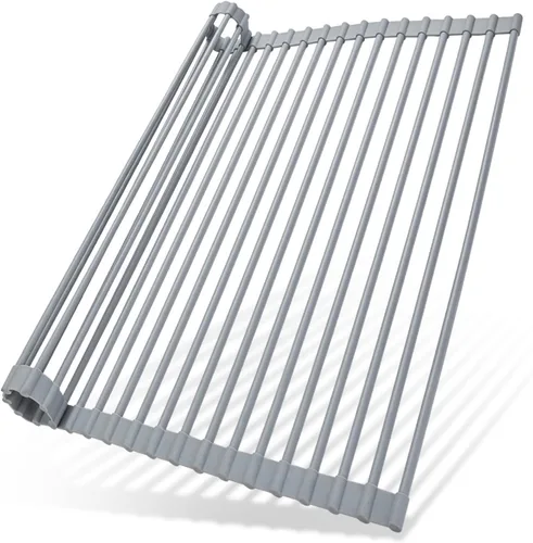 Miniatura 11 de Ohuhu Escurreplatos Enrollables, 16.5" L x 13" A Escurridor de Platos Sobre el Fregadero Estante de Secado Organizador de Fregadero de Cocina