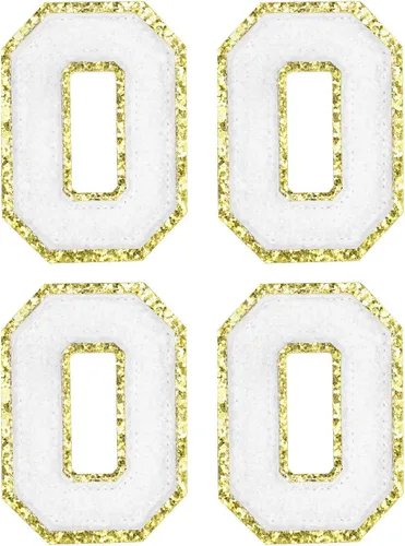 Miniatura 13 de MECCANIXITY 4 parches de letras de felpilla termo-adhesivas con letras del alfabeto blanco, talla M, 3 pulgadas de altura para ropa, zapatos