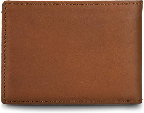 Miniatura 2 de Eddie Bauer Men's Rugged Leather Bifold Wallet Money Clip RFID Protection ID Window Genuine Leather EDC