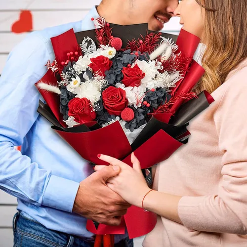 Miniatura 6 de Gloreyan 20 hojas de papel de regalo de flores, ramo de floristería para manualidades, ramo de flores frescas, envoltura impermeable, caja