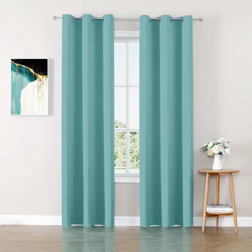 Miniatura 91 de ChrisDowa - Cortinas de cenefa pequeñas para cocina, cortinas cortas con ojales y aislamiento térmico para oscurecer la sala y habitación