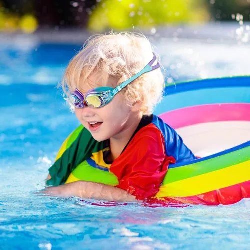 Miniatura 9 de Aegend - Paquete de 2 gafas para niños, gafas de natación para niños de 4 a 16 años, niños y niñas jóvenes, gafas de piscina antivaho, impermeables