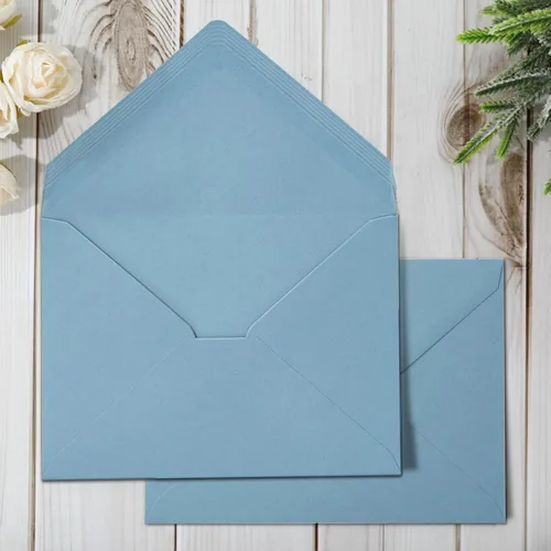 Miniatura 12 de Whaline Juego de 50 sobres de invitación A7, color verde salvia, sobres para tarjetas de felicitación, con solapa en V, fundas para tarjetas
