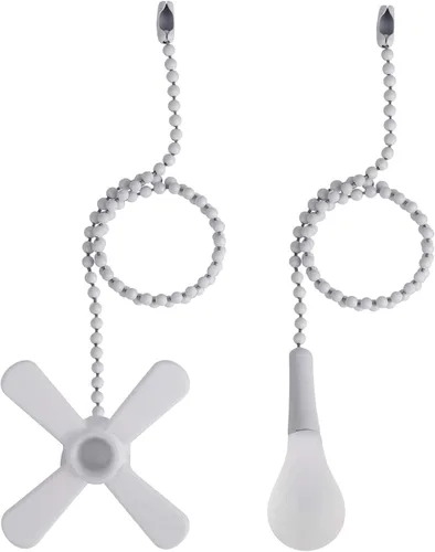 Miniatura 10 de Extensor de cadena para ventilador de techo, extra largo con bombilla decorativa de vidrio esmerilado y cable de ventilador, se adapta a todos