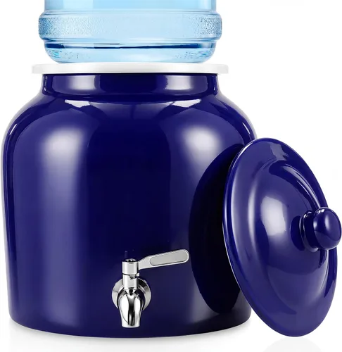 Miniatura 7 de FillTouch 1 juego de dispensador de agua de cerámica con grifo de acero inoxidable 304, válvula y tapa para jarras de 3 a 5 galones, enfriador