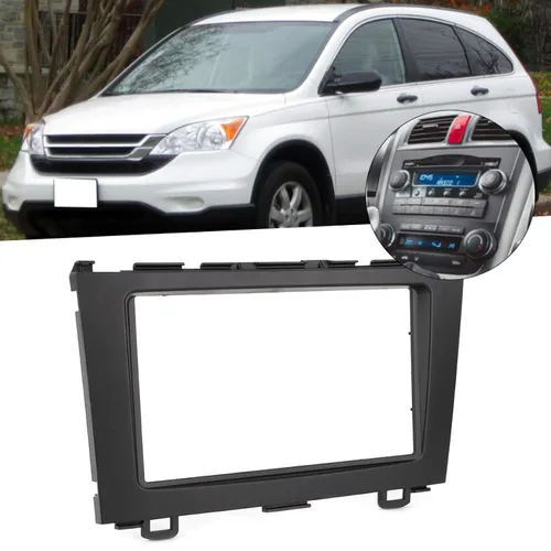 Miniatura 4 de Fydun Panel estéreo de audio, DVD de coche estéreo de audio fascia panel de tablero 2 Din Frame Trim Kit negro para CRV 07-10