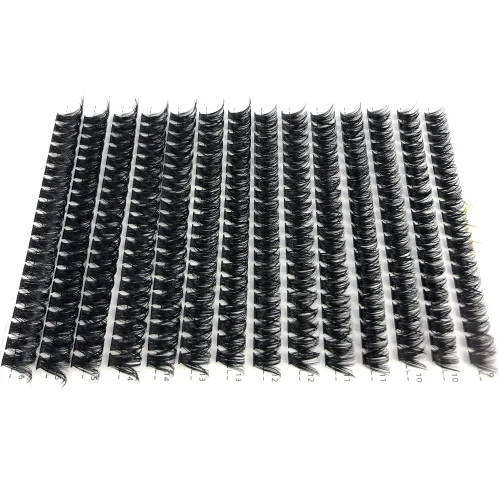 Miniatura 4 de 30D/40D/50D/60D/80D Pestañas de visón 280 Paquetes Extensión de pestañas naturales 3D Rusia Volumen Individual Pestañas en racimo Maquillaje